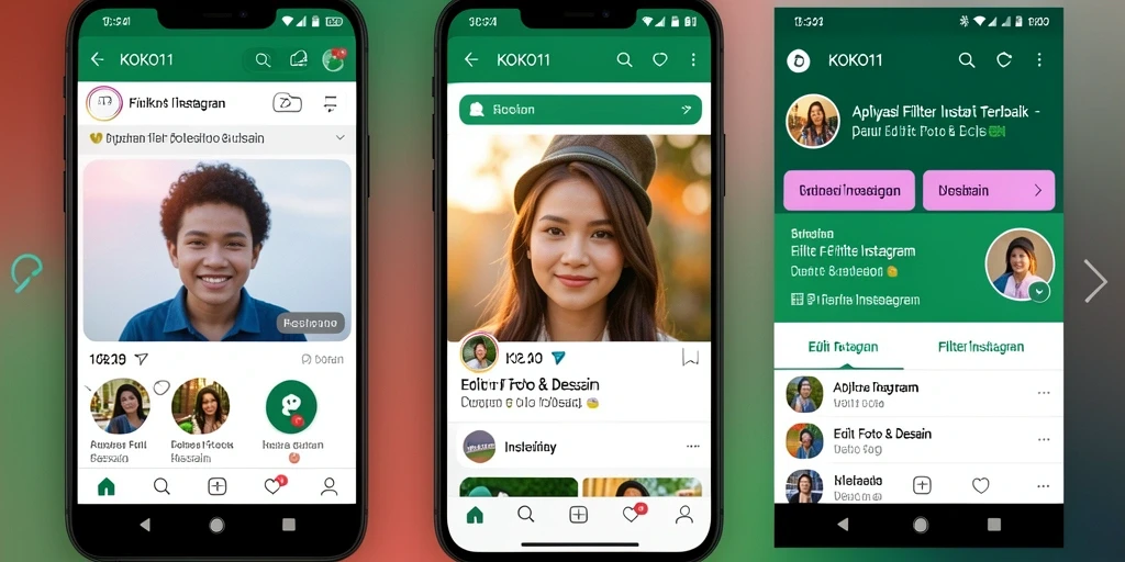 Tampilan antarmuka KOKO11 yang menarik dengan beragam filter.