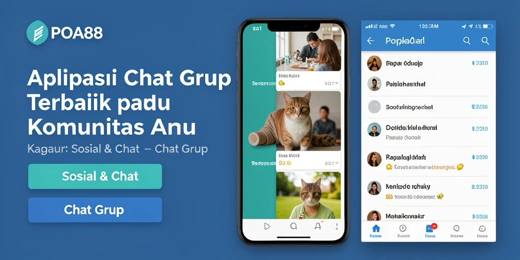 Tampilan antarmuka POA88 dengan fitur Chat Grup yang intuitif.
